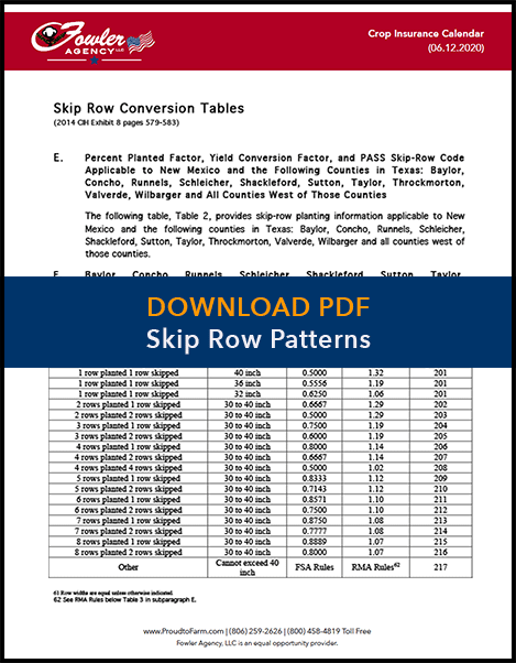 Download Skip Row Pattern Tables (PDF)