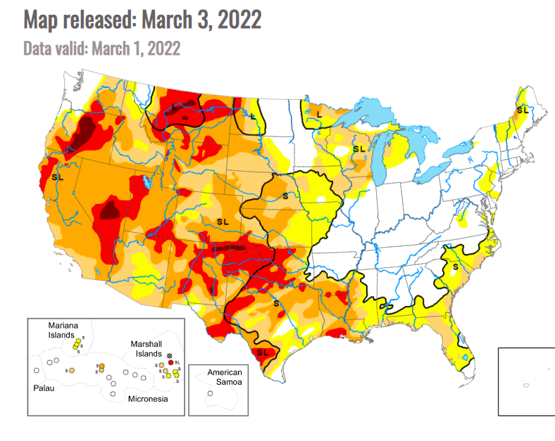 March 2 Drought Map