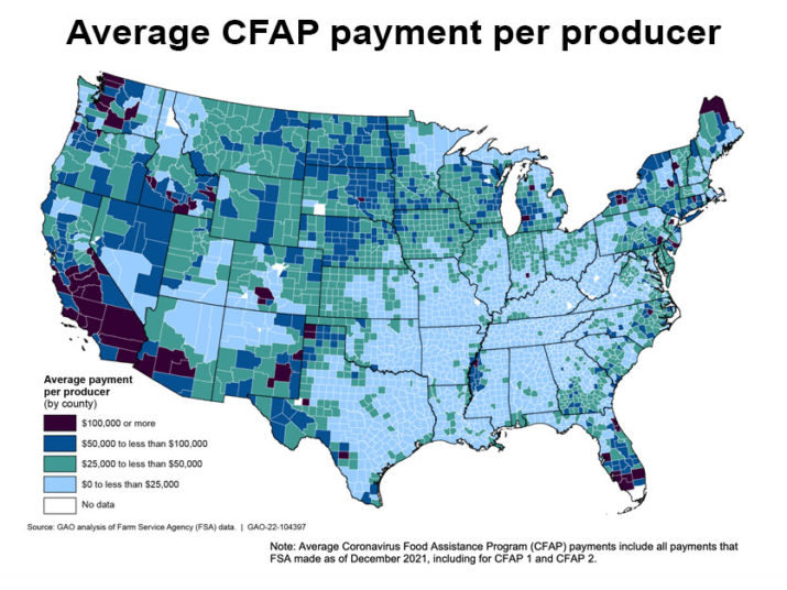 Average CFAP payment per producer