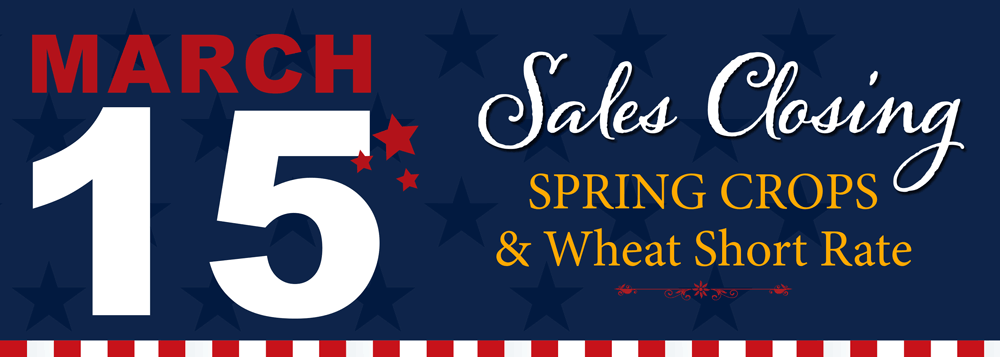 March 15 Sales Closing & Wheat Short Rate